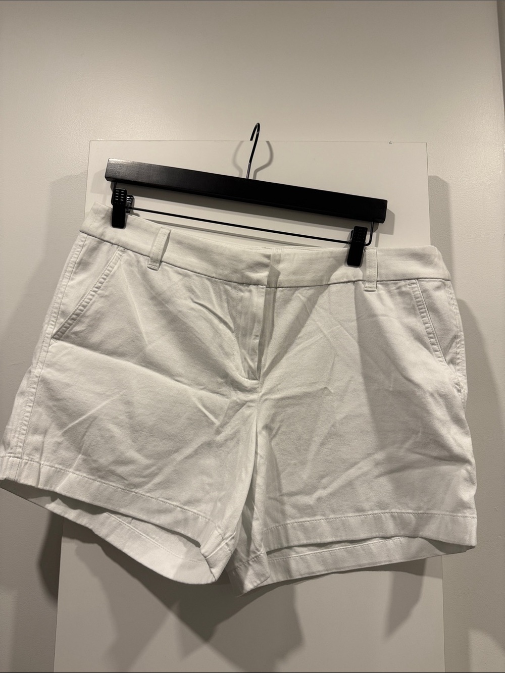J. Crew White Cotton Bermuda Shorts